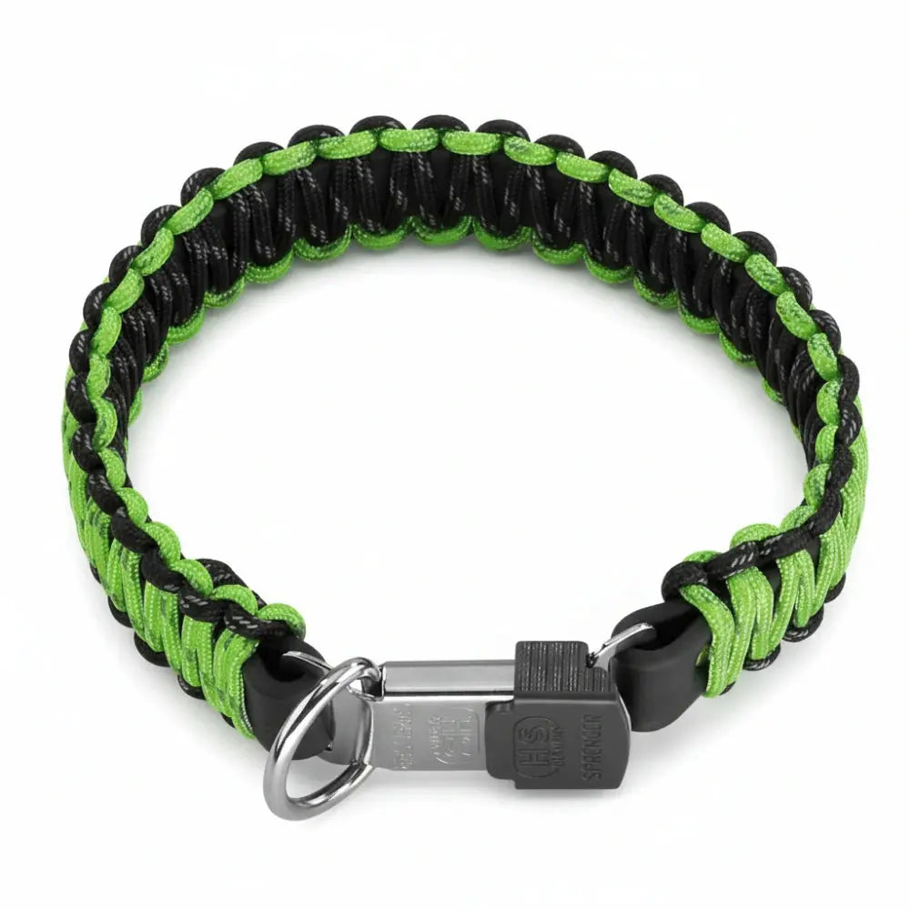 Paracord-Halsband reflektierend - mit ClicLock Verschluss (Edelstahl rostfrei) iljoke